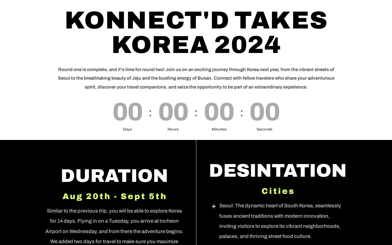 Korea 2024 Konnect'd Trip